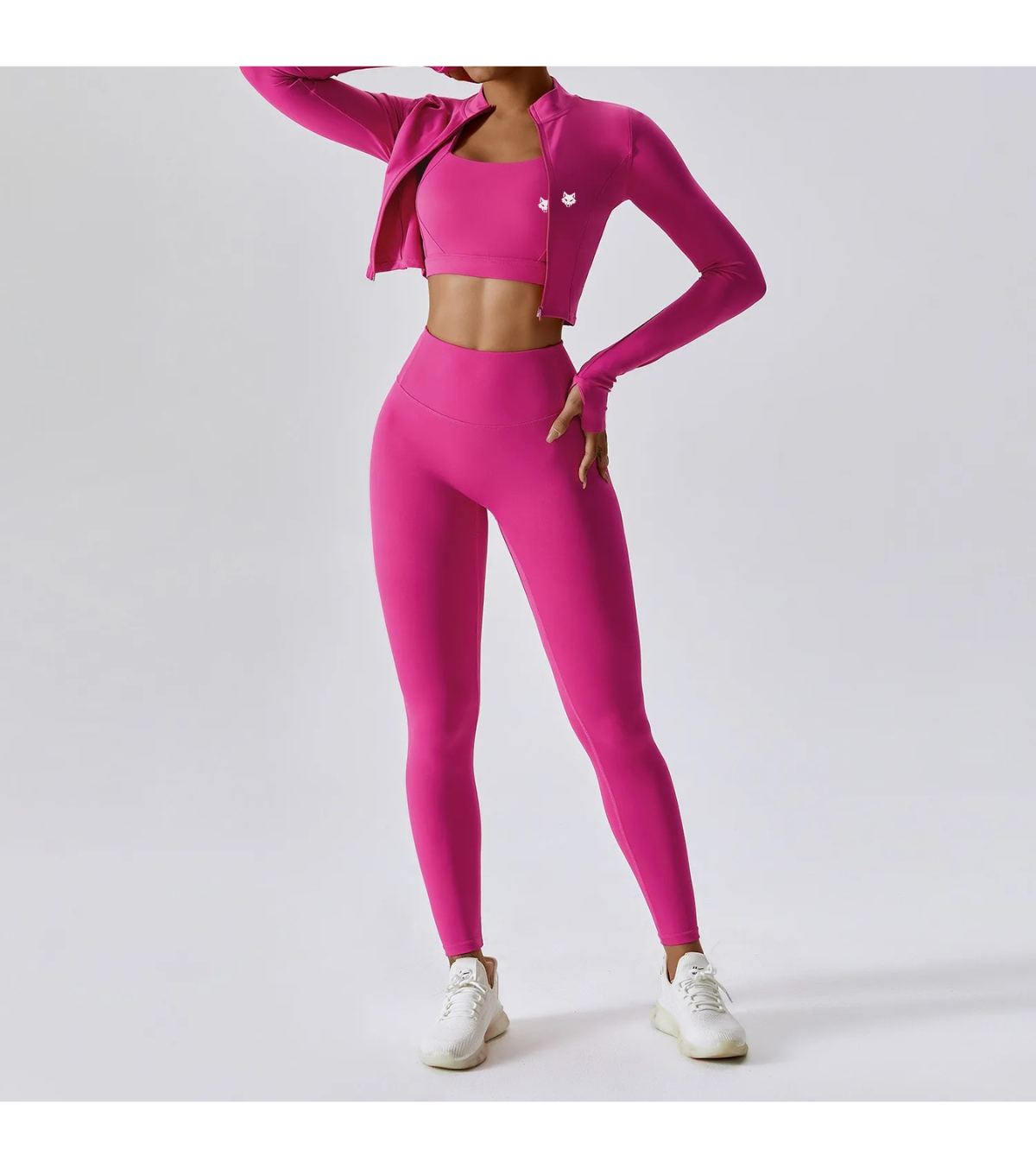 Ensemble 3 Pièces sport femme – Veste, Brassière & Legging